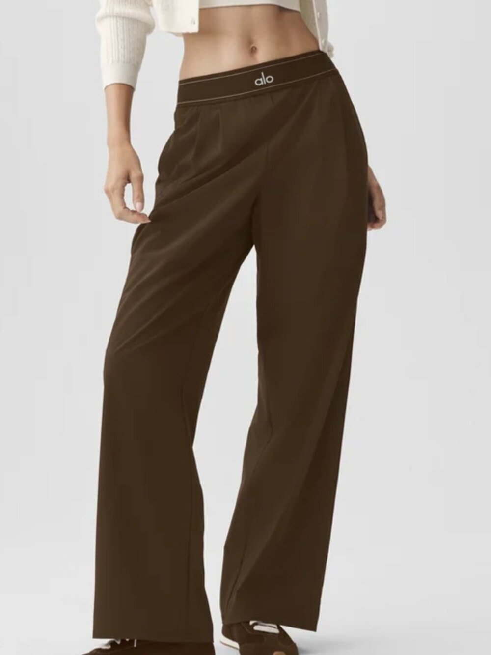 🌻Espresso Brown ALO Yoga Suit Up Trouser🍁Regular|Wide-Leg Everyday Silhouette
